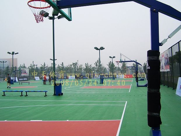 武漢室外硅PU籃球場